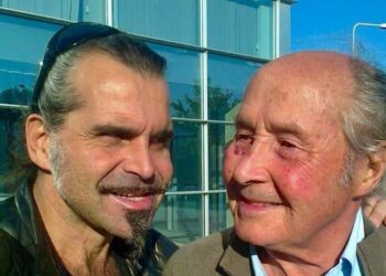 Piero Pelù insieme al padre