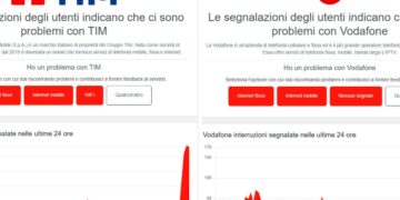 Segnalazioni di disservizi per TIM e Vodafone