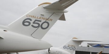 Un jet privato Bombardier Challenger 650