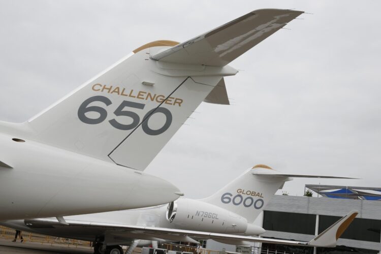 Un jet privato Bombardier Challenger 650