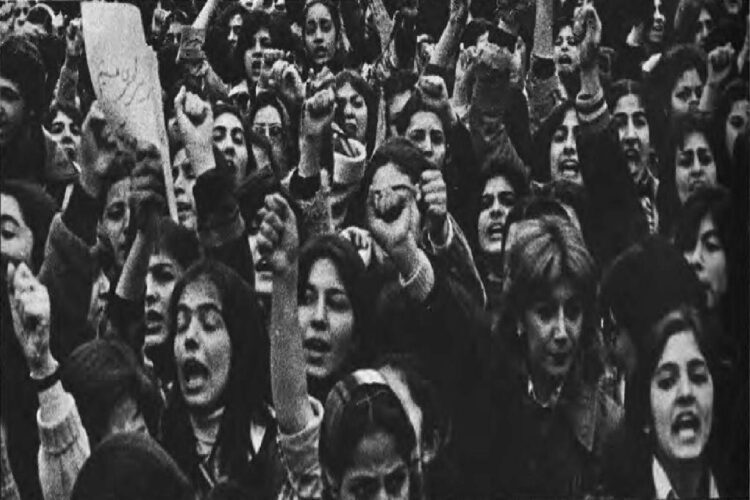 Una protesta delle donne iraniane nel 1979