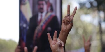 Una protesta in Venezuela