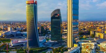 Lo skyline di Citylife, uno dei quartieri più ricchi di Milano