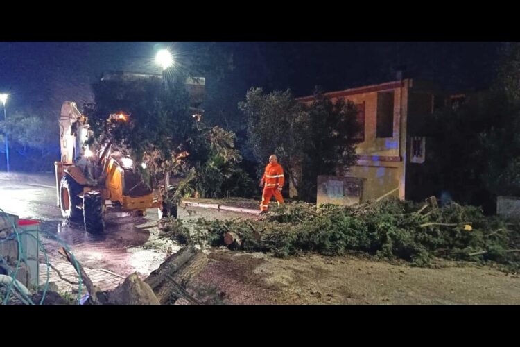 I danni del ciclone Harry in Sardegna