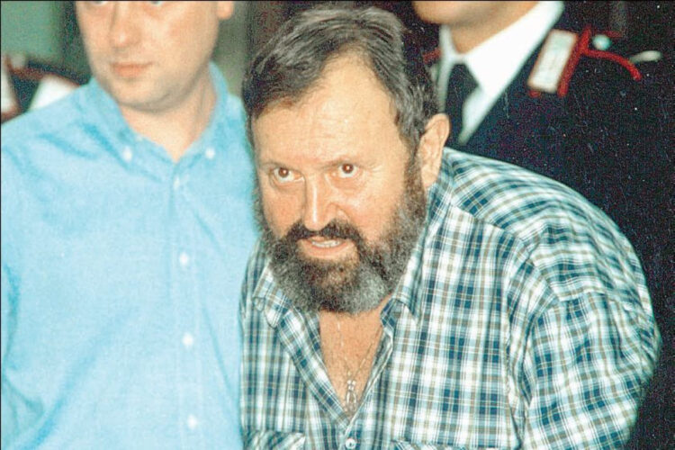 Giancarlo Lotti durante il processo ai compagni di merende nell'ambito dell'indagine sul Mostro di Firenze