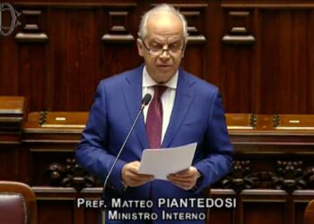 Il ministro dell'Interno Matteo Piantedosi