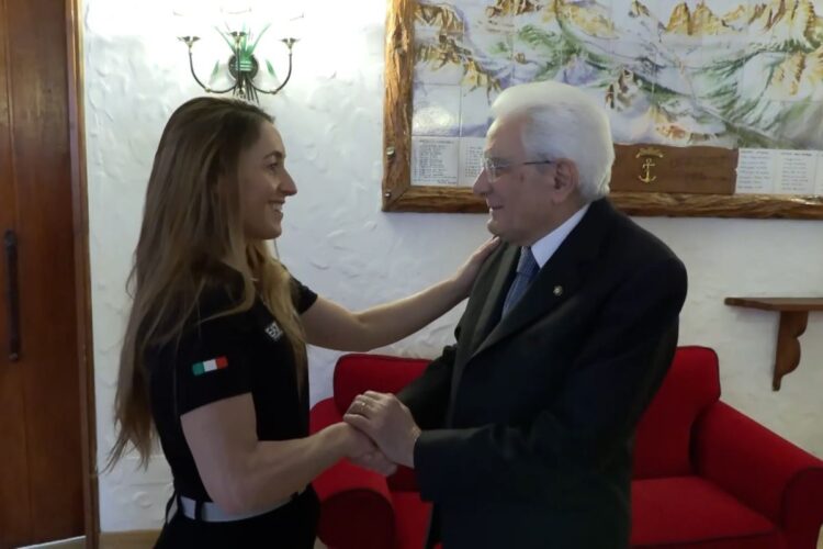 Il Presidente della Repubblica Sergio Mattarella incontra Sofia Goggia