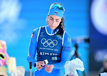 La tenuta azzurra indossata da Rebecca Passler