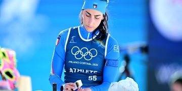 La tenuta azzurra indossata da Rebecca Passler