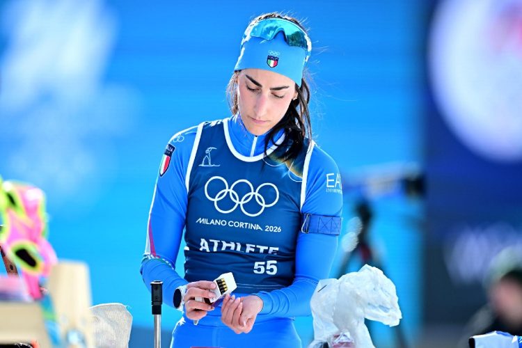 La tenuta azzurra indossata da Rebecca Passler