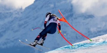 Lindsey Vonn dopo l'infortunio