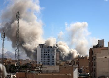 Smoke rises in central Tehran after an Israeli attack in Iran, 01 March 2026