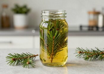 Riutilizzare gli aghi di pino in cucina: un barattolo di aceto per un tocco creativo e unico