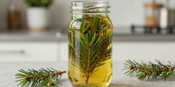 Riutilizzare gli aghi di pino in cucina: un barattolo di aceto per un tocco creativo e unico