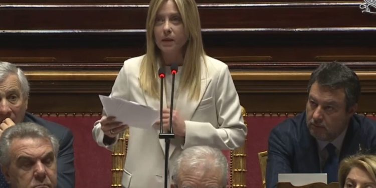 Giorgia Meloni informativa alla Camera