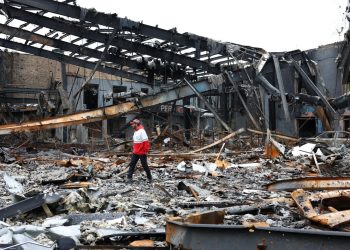 Destruction at auto service center in Tehran after US-Israeli airstrikes, 28 march 2026