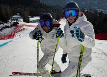 Giacomo Bertagnolli e la guida Andrea Ravelli