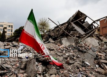 Iran University of Science and Technology in the aftermath of an airstrike