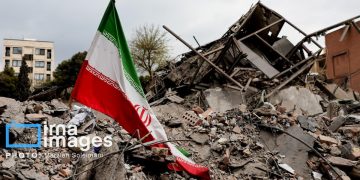 Iran University of Science and Technology in the aftermath of an airstrike