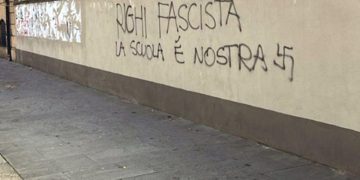 Raid vandalico al liceo Righi