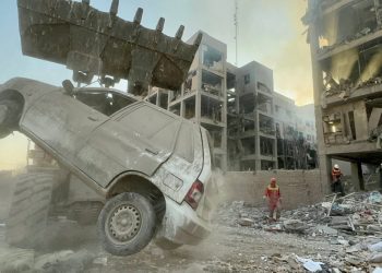 Rescue Teams Work At Airstrike-Damaged Building In Iran