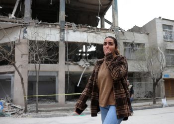 The Qatari Al Araby TV office, after an airstrike in northern Tehran, Iran, 29 March 2026