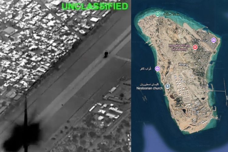 USA bombarda Kharg Island-realDonaldTrump-TruthSocial / Google Earth