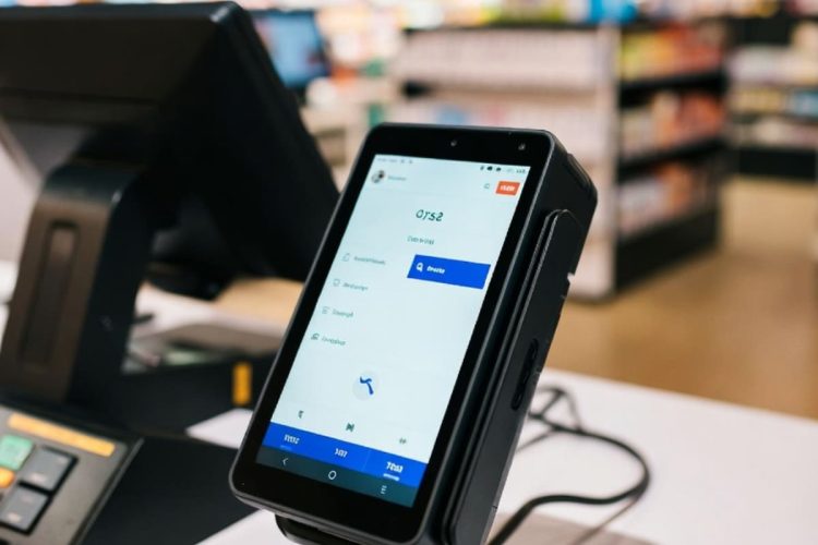 Un pos vicino al registratore di cassa