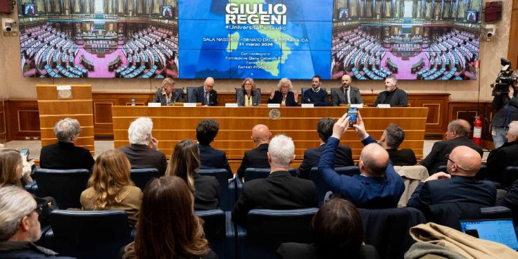 La conferenza stampa per la presentazione del documentario su Giulio Regeni