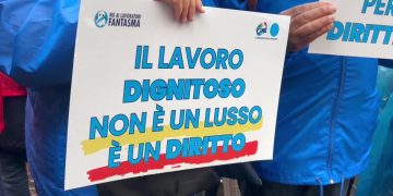 Una manifestazione a sostegno dei diritti dei lavoratori