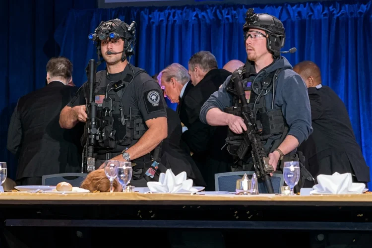 President Donald Trump and first lady Melania Trump were rushed out of the White House Correspondents' Association Dinner