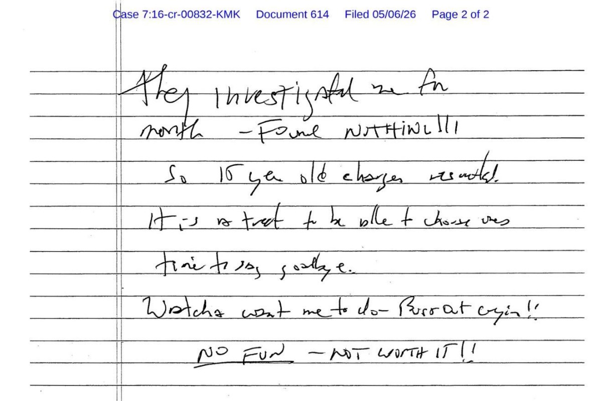 La lettera di Epstein