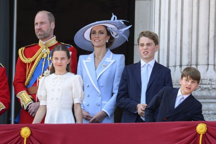 Famiglia reale, presenti principe William, Principessa Kate Middleton, Principe George e Charlotte. Il principe George inizierà a frequentare il prestigioso Eton College da settembre