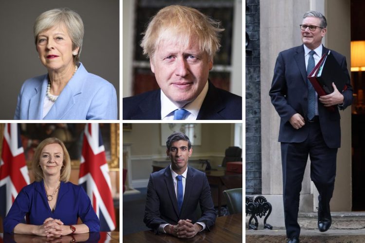 I cinque primi ministri del Regno Unito nell'era post Brexit