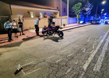Il luogo in cui una 15enne è stata investita a Torre Faro di Messina da una moto