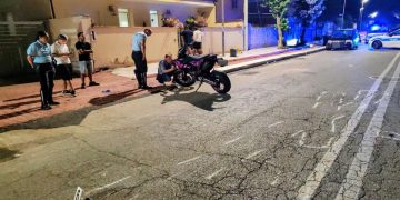 Il luogo in cui una 15enne è stata investita a Torre Faro di Messina da una moto