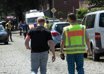 La polizia sul luogo della sparatoria in Germania