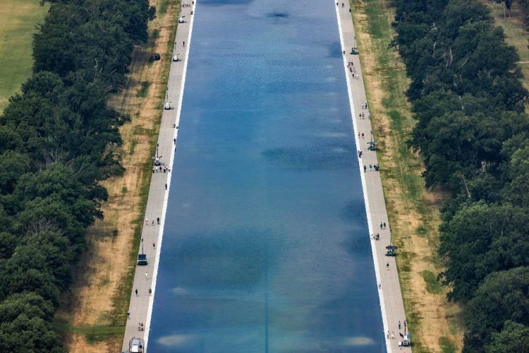 La reflecting pool del Lincoln Memorial