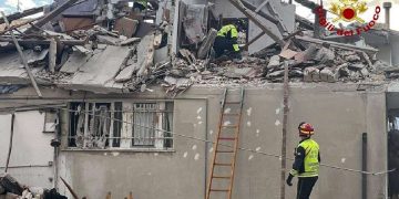 Le conseguenze dell'esplosione a Porto Sant'Elpidio