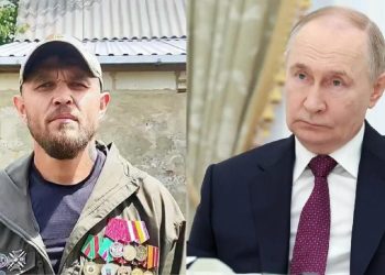 Lunin viene arrestato - nella foto il militare e Vladimir Putin