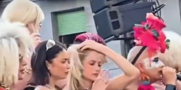 Carro al Milano Pride con Lorenzo Pezzotti accanto a Elodie e Francesca Nuredini. "Salvini faceva i p****ni alle trans": gli insulti dal carro al Milano Pride, poi le scuse