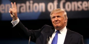 primo piano di Donald TRUMP