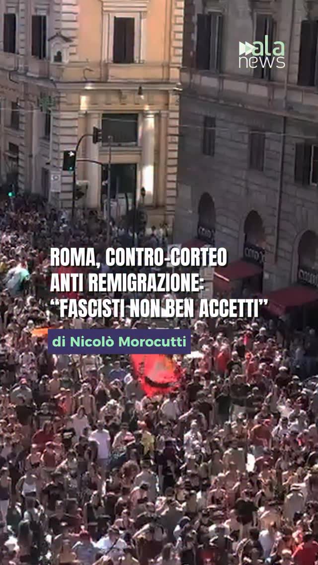 Una grande manifestazione ha attraversato il centro di Roma in risposta al radu…