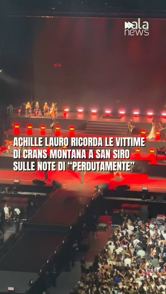 Al concerto di Achille Lauro, uno dei momenti più emozionanti arriva con “Perdu…