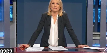 Federica Sciarelli conduce Chi l'ha Visto? in studio Rai