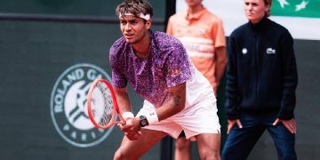 Immagine di Flavio Cobolli durante una partita al Roland Garros 2026