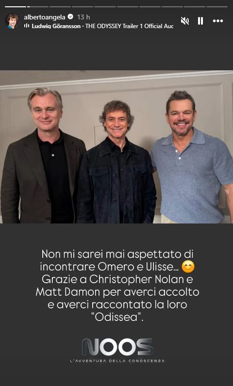 Il conduttore Alberto Angela in studio durante la prima puntata della nuova edizione di Noos – L'avventura della conoscenza su Rai 1