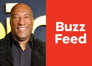 BuzzFeed licenzierà più di un terzo dei propri dipendenti - nella foto, a sinistra il nuovo CEO Allen e a destra il logo del sito d'informazione