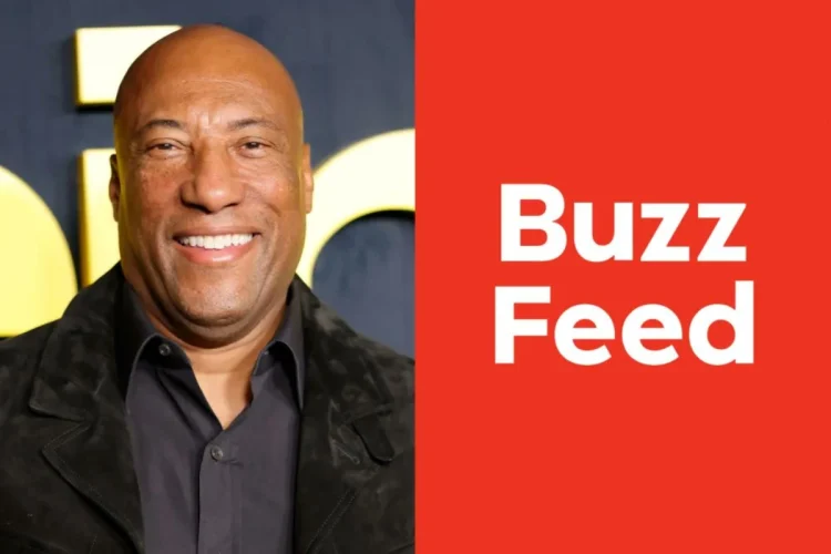 BuzzFeed licenzierà più di un terzo dei propri dipendenti - nella foto, a sinistra il nuovo CEO Allen e a destra il logo del sito d'informazione