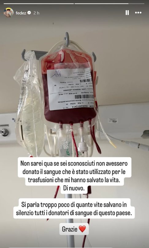Fedez, messaggio Instagram
